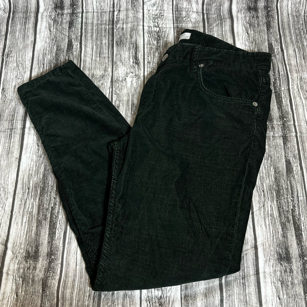 Zara Woman Corduroy Pants Green Size 12